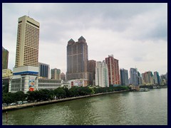 View of Yuexiu district in central Guangzhou from a bridge above Pearl River.